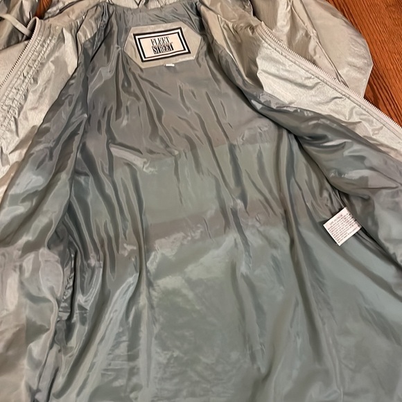 FLEET STREET women’s oversized trench coat green removable hood adjust waist L - Picture 14 of 17